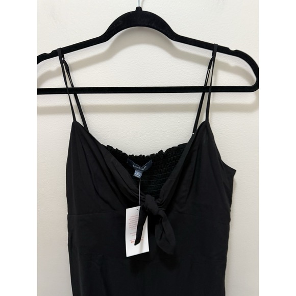 ModCloth Black Tie Front Sleeveless Wide Leg Jumpsuit – Women's Size L NWT - Picture 2 of 10